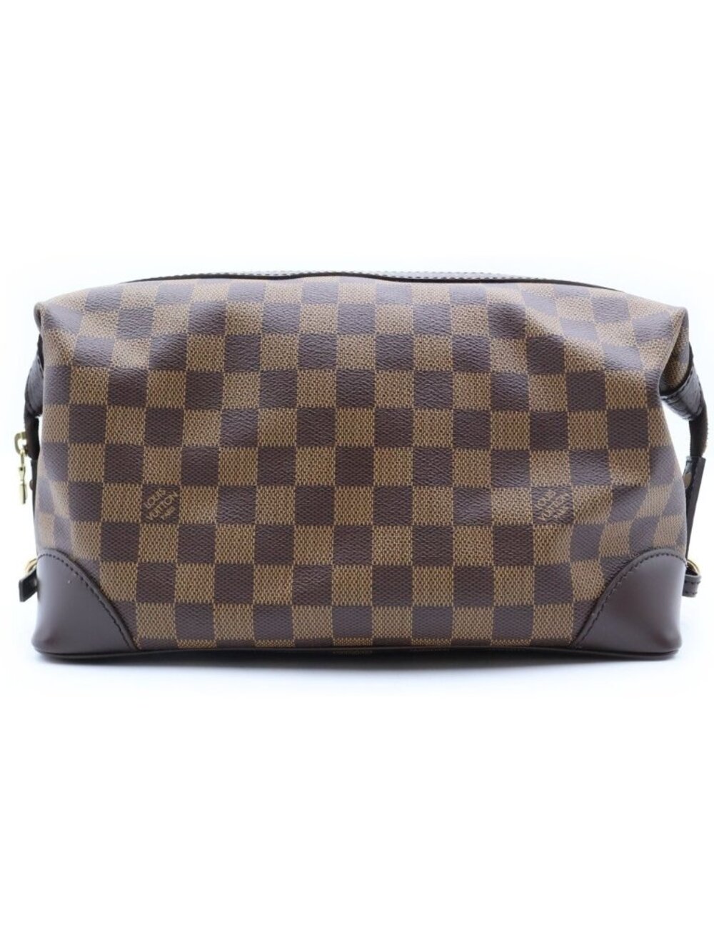 Louis Vuitton Vaslav Wash Pouch Second Brown Leather Gold